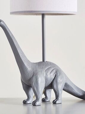 Pottery Barn Kids Gray Dino Lamp Base Discontinued- excellent condition